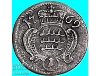 1 kreuzer 1769 Germania Württemberg Karl Eugen argint