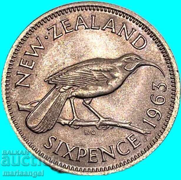 6 pence 1963 Marea Britanie Noua Zeelandă UNC - 5