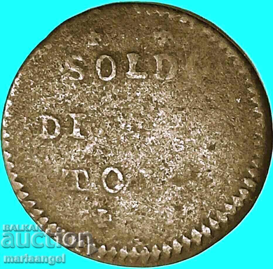 1 soldo 1736 Italia Mantova cu preț € 13.00 | 25.43 BGN 1 soldo 1736 Italia Mantova cu preț € 13.00 | 25.43 BGN