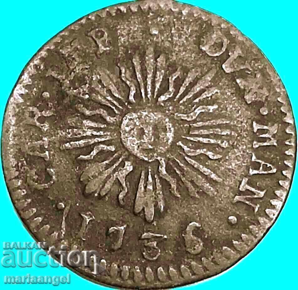 1 soldo 1736 Italia Mantova 1 soldo 1736 Italia Mantova