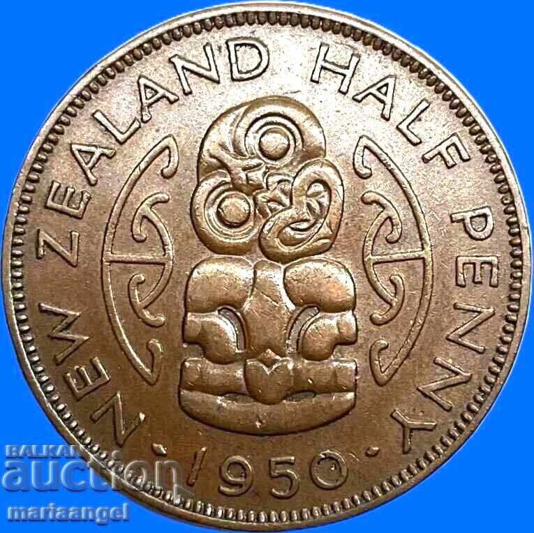 1/2 penny 1950 Noua Zeelandă Marea Britanie regele George al VI-lea - 5 1/2 penny 1950 Noua Zeelandă Marea Britanie regele George al VI-lea - 5
