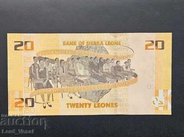 Sierra Leone 20 Leones 2022* UNC with price € 7.50 | 14.67 BGN