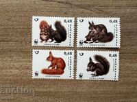 Σλοβενία - Πανίδα - WWF - Κόκκινη σκίουρος (2007) MNH