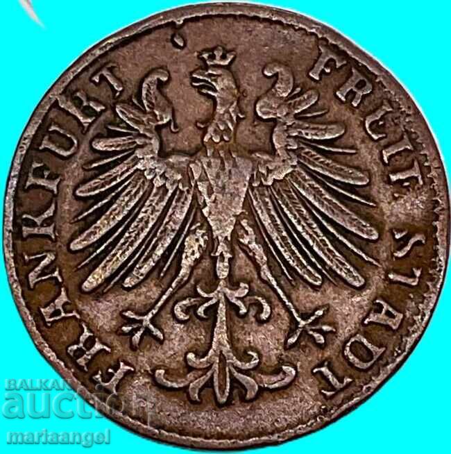 1 heller 1856 Germany Frankfurt - 7