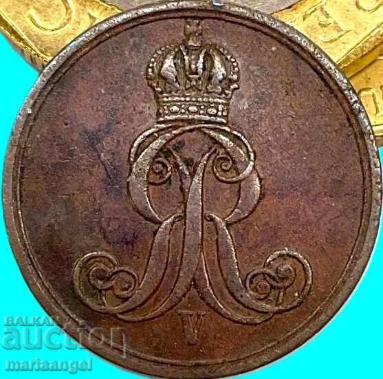 1 Pfennig 1861 Hanovra Germania - 6