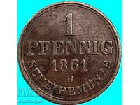 1 Pfennig 1861 Hanovra Germania