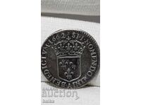 SILVER COIN 1/12 ECU 1662 *A* - LOUIS XIV, FRANCE