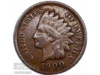 USA 1 Cent 1900 Indian