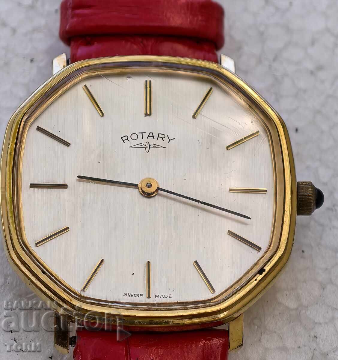 ROTARY SWISS MADE RARE GOLD-PLATED WORKING NO WARRANTY BZC!!!! with price € 1.00 | 1.96 BGN
