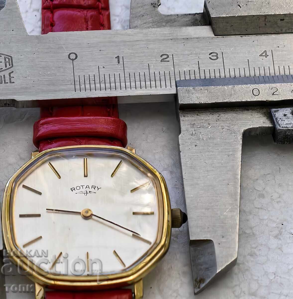 ROTARY SWISS MADE RARE GOLD-PLATED WORKING NO WARRANTY BZC!!!! - 5