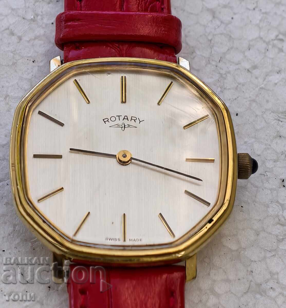 ROTARY SWISS MADE RARE GOLD-PLATED WORKING NO WARRANTY BZC!!!!