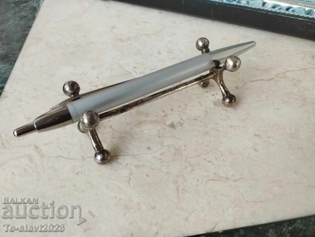 Suport pentru stilouri Art Deco vechi, placat cu argint Suport pentru stilouri Art Deco vechi, placat cu argint