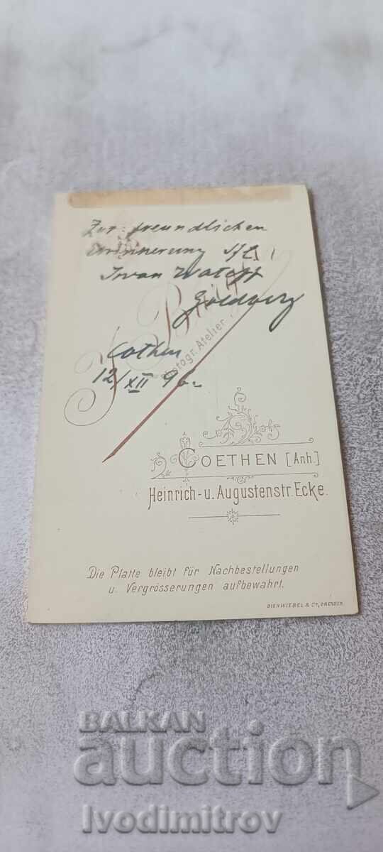 Снимка Млад мъж Coethen 1896 Картон с цена € 3.48 | 6.81 лв.
