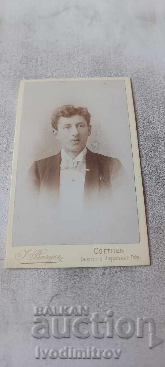Снимка Млад мъж Coethen 1896 Картон