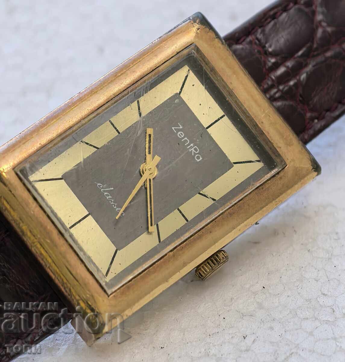 Auction  ZENTRA SWISS MADE RARE GOLD-PLATED NOT WORKING BZC!!!!