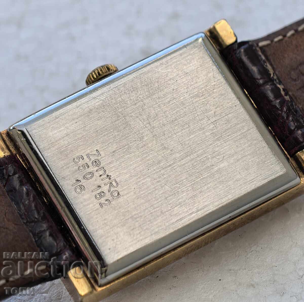 Delivery of ZENTRA SWISS MADE RARE GOLD-PLATED NOT WORKING BZC!!!!