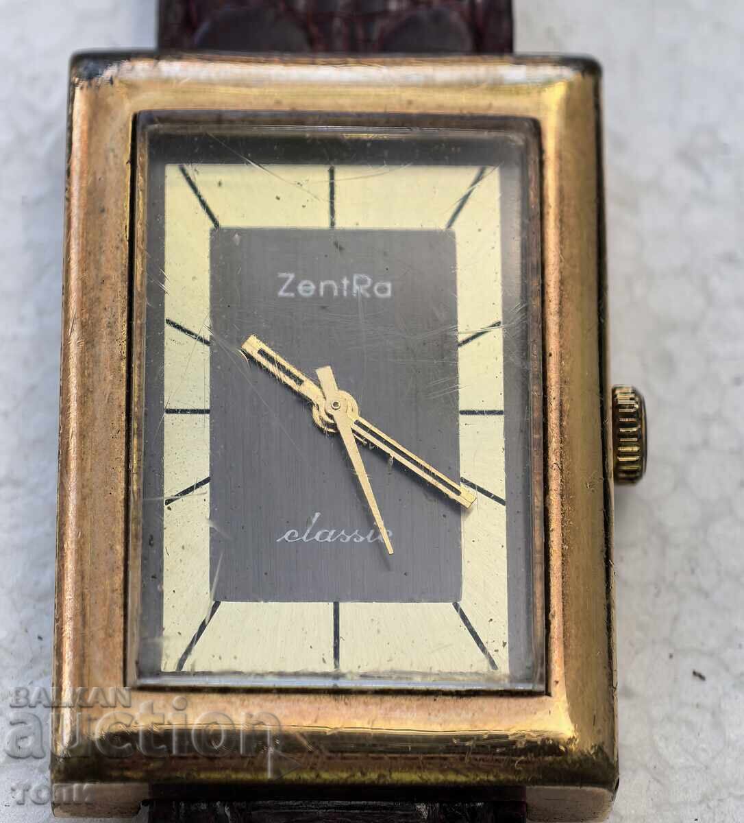 ZENTRA SWISS MADE RARE GOLD-PLATED NOT WORKING BZC!!!!
