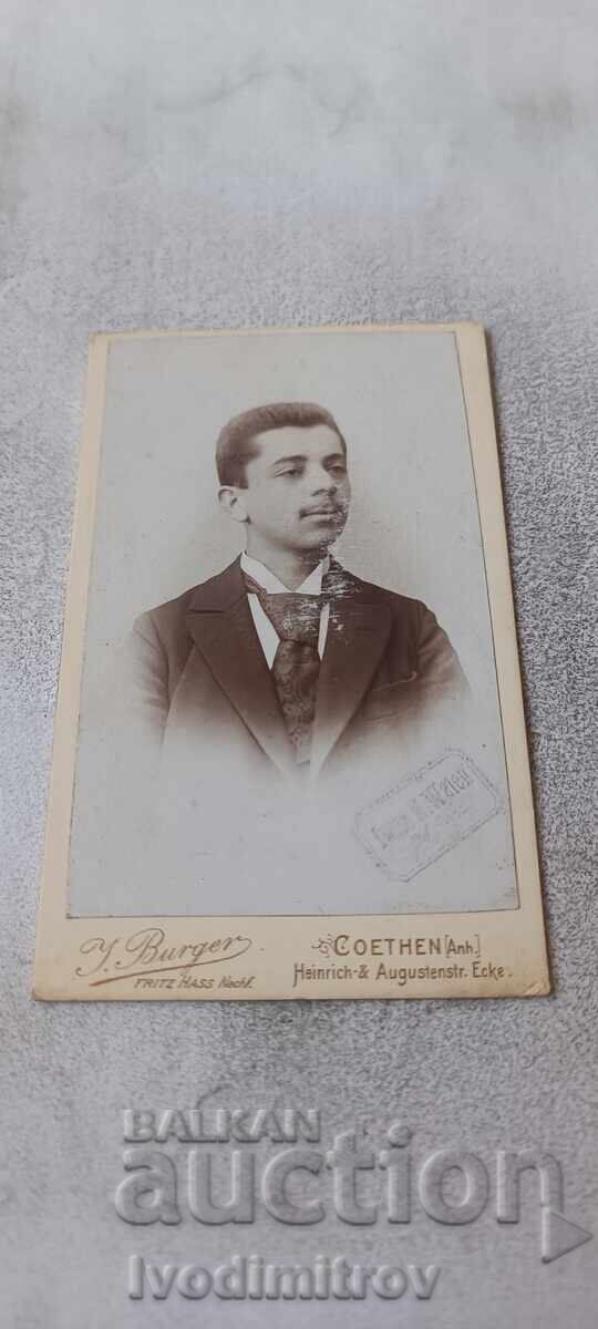 Fotografie Tânăr Cothen 1895 Carton