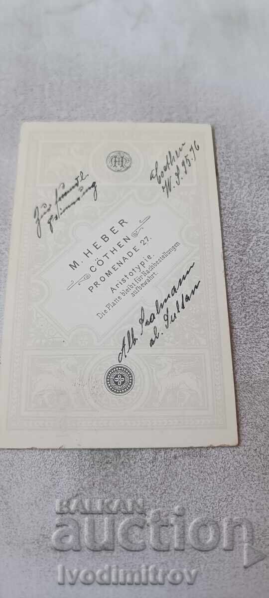 Fotografie Tânăr Coethen 1895 Carton cu preț € 3.48 | 6.81 BGN