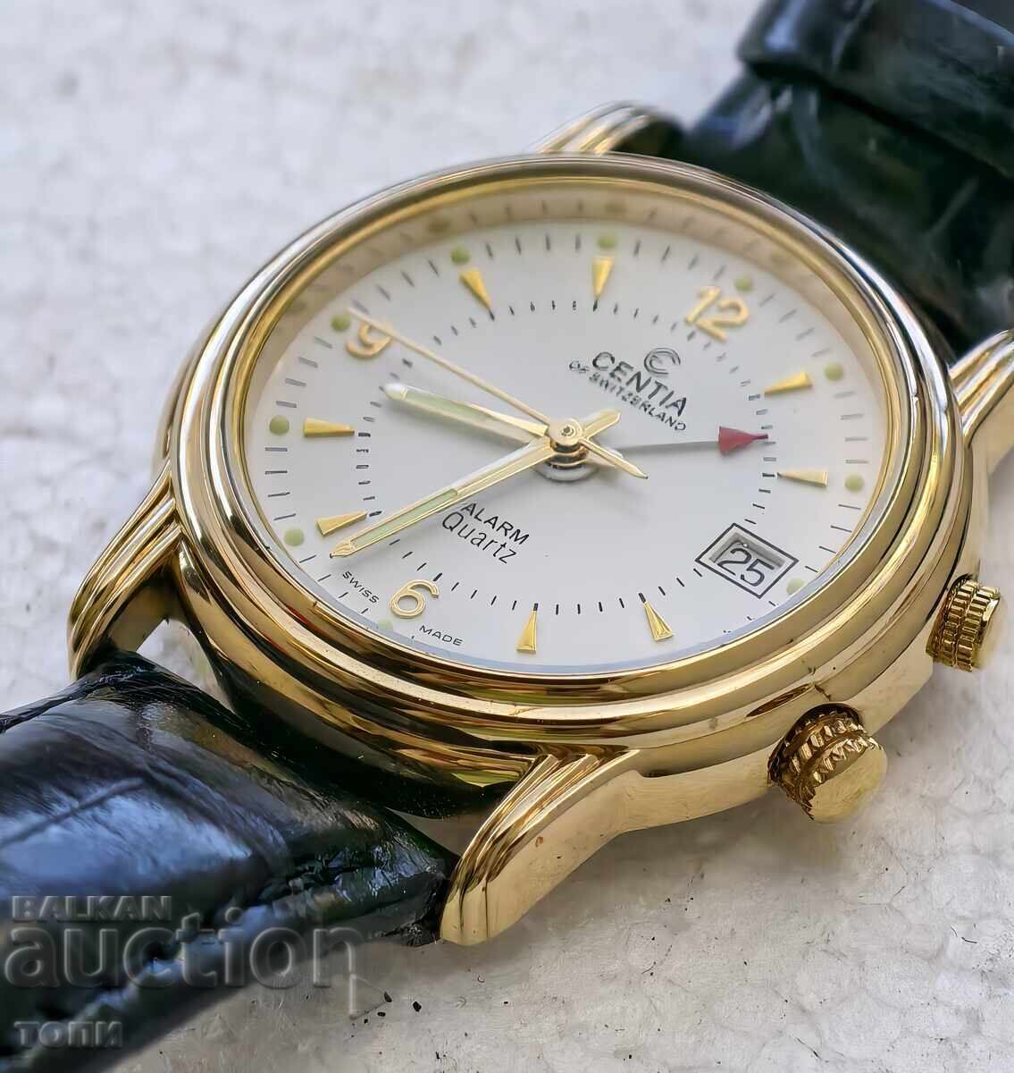 CENTIA SWISS MADE QUARTZ ALARM RARE I DON'T KNOW IF IT WORKS BZC with price € 0.01 | 0.02 BGN