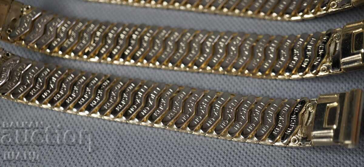 Livrarea 5 Ceas de mână pentru bărbați cu lanț placat cu aur vechi 18 mm Livrarea 5 Ceas de mână pentru bărbați cu lanț placat cu aur vechi 18 mm