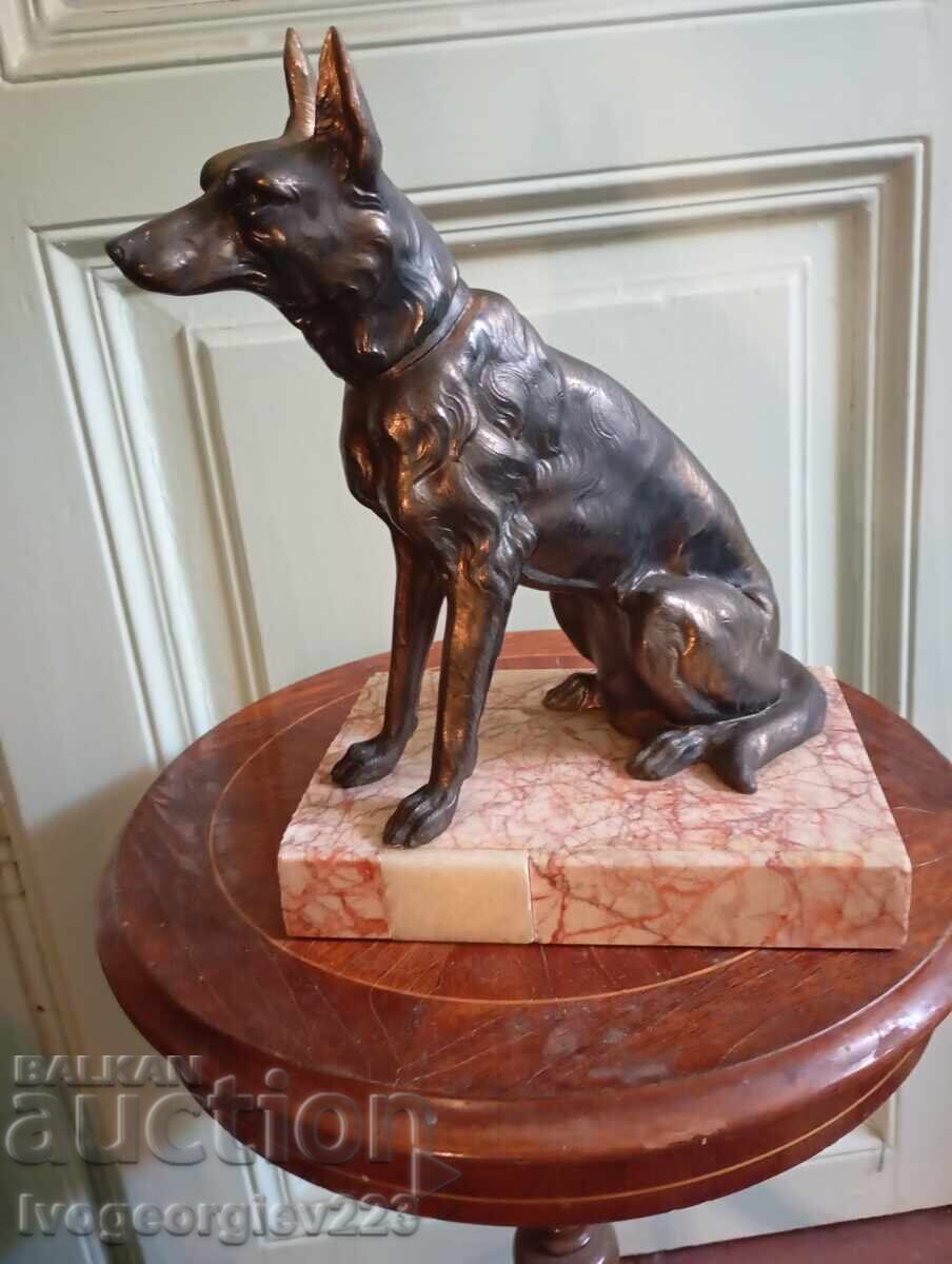 Statuetă antică Ciobănesc belgian Statuetă antică Ciobănesc belgian