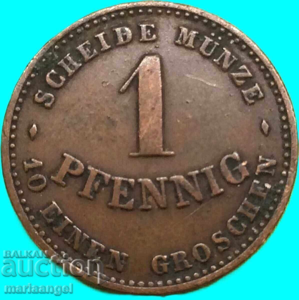 Auction  1 Pfennig 1868 Germany Saxe-Coburg and Gotha copper coin
