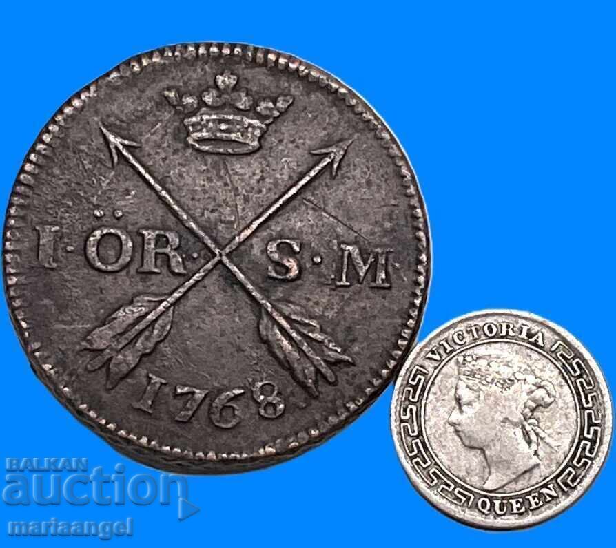 Suedia 1 Öre 1768 Adolf Frederic, tiraj 317 000 buc. 14.3g cu preț € 21.00 | 41.07 BGN
