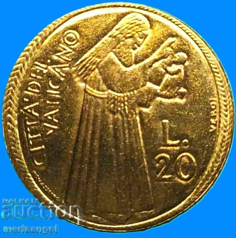 Аукцион 20 Лири 1975 Ватикан