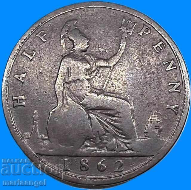 Μεγάλη Βρετανία 1 πένα 1862 30 χλστ με τιμή € 12.90 | 25.23 BGN