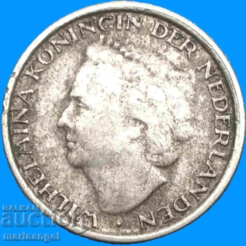 Auction  Netherlands 1/10 guilder Curacao 1948 Wilhelmina Ag