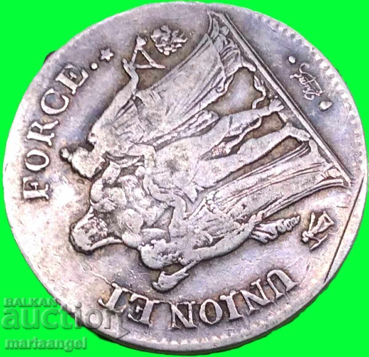 Livrarea Napoleon 5 Franci LaN9 (1800) Franța L - Bayonne RAR