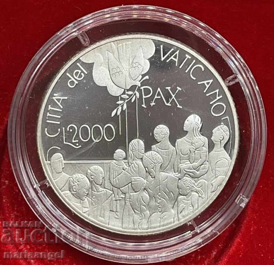 Vatican 2001 2000 Lire UNC PROOF cutie certificat argint - 6