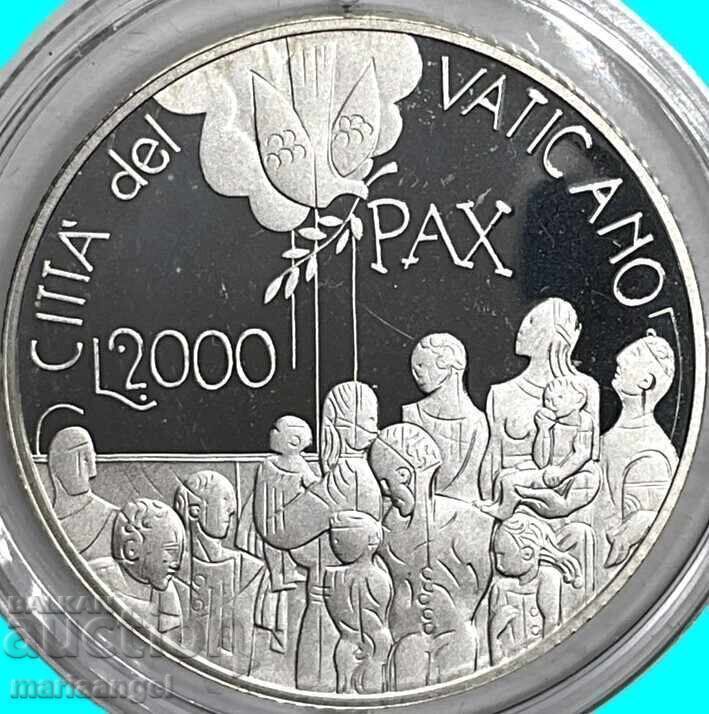 Vatican 2001 2000 Lire UNC PROOF cutie certificat argint