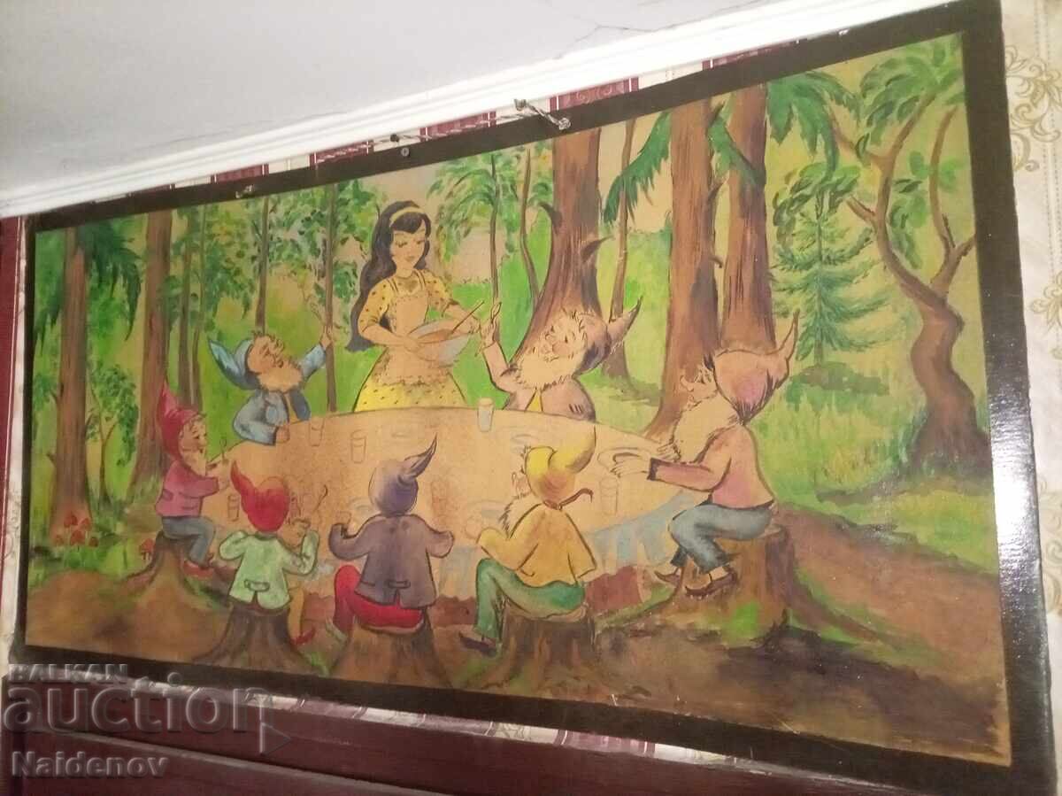 Μεγάλος πίνακας Η Χιονάτη και οι επτά νάνοι