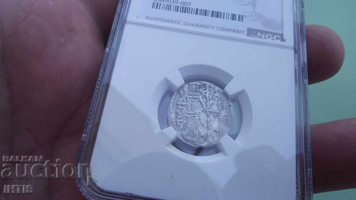 Licitație MONEDĂ-Groș de Țar Ioan Alexandru-NGC-AU53-de la 0,01€