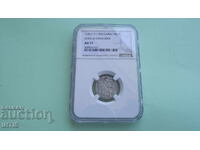 MONEDĂ-Groș de Țar Ioan Alexandru-NGC-AU53-de la 0,01€