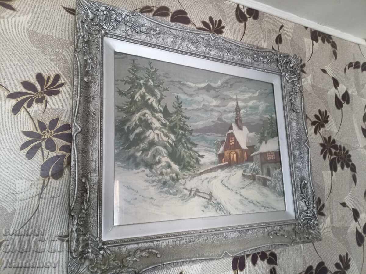 Large Vervaco tapestry Winter with a chapel with price € 250.00 | 488.96 BGN