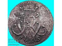 1 шилинг 1734 Германия Прусия билон RARE