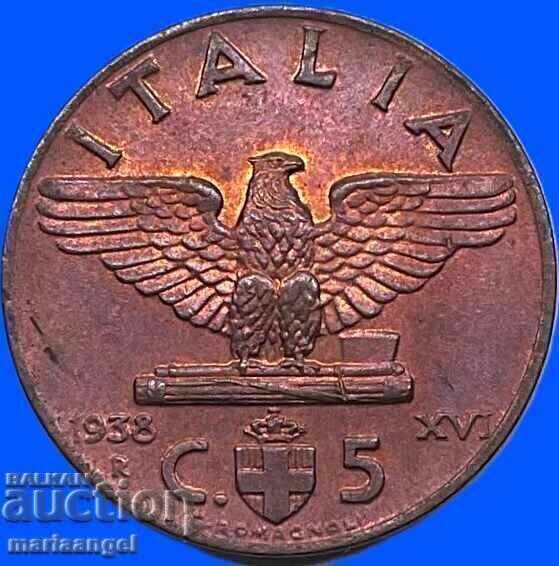 Δημοπρασία 1938 5 centesimi Ιταλία Αετός χάλκινο