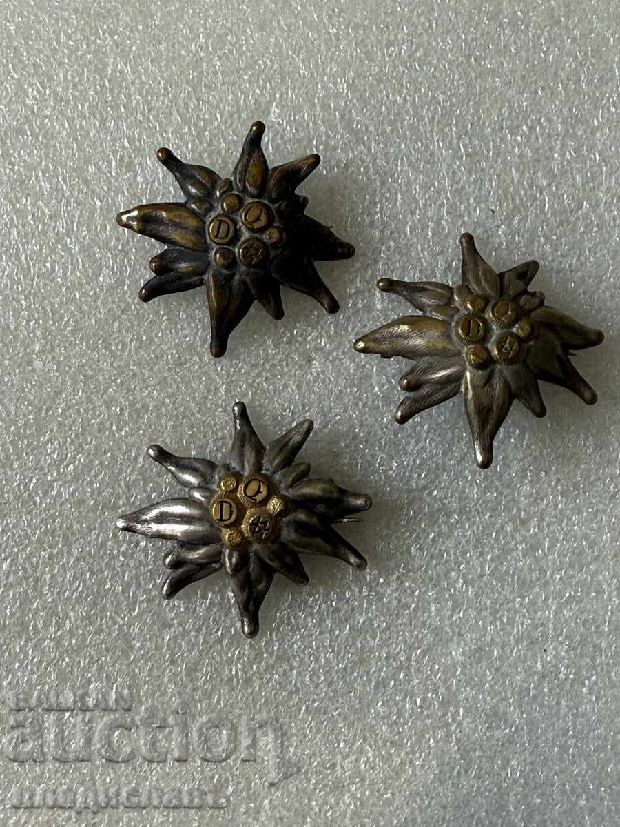 Lot vechi insigne turistice Turism Edelweiss Lot vechi insigne turistice Turism Edelweiss