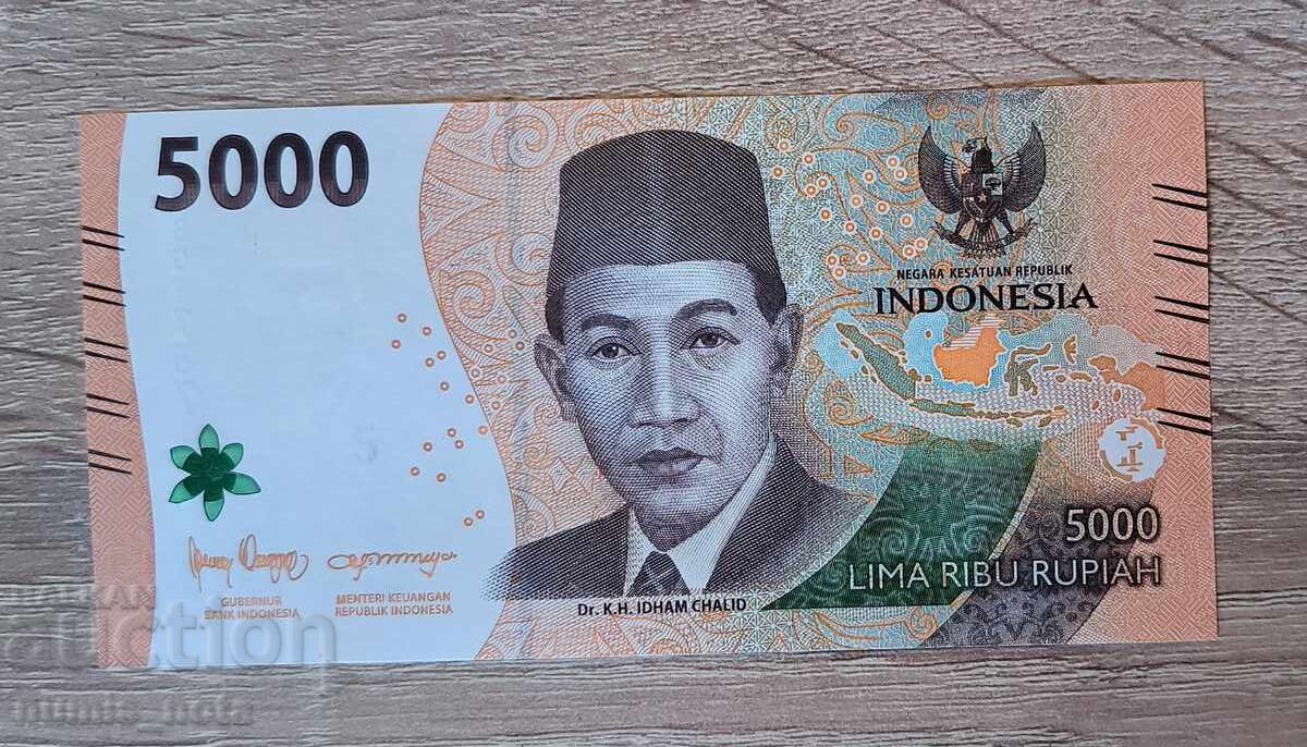 Индонезия 5000 рупии 2022 година  UNC