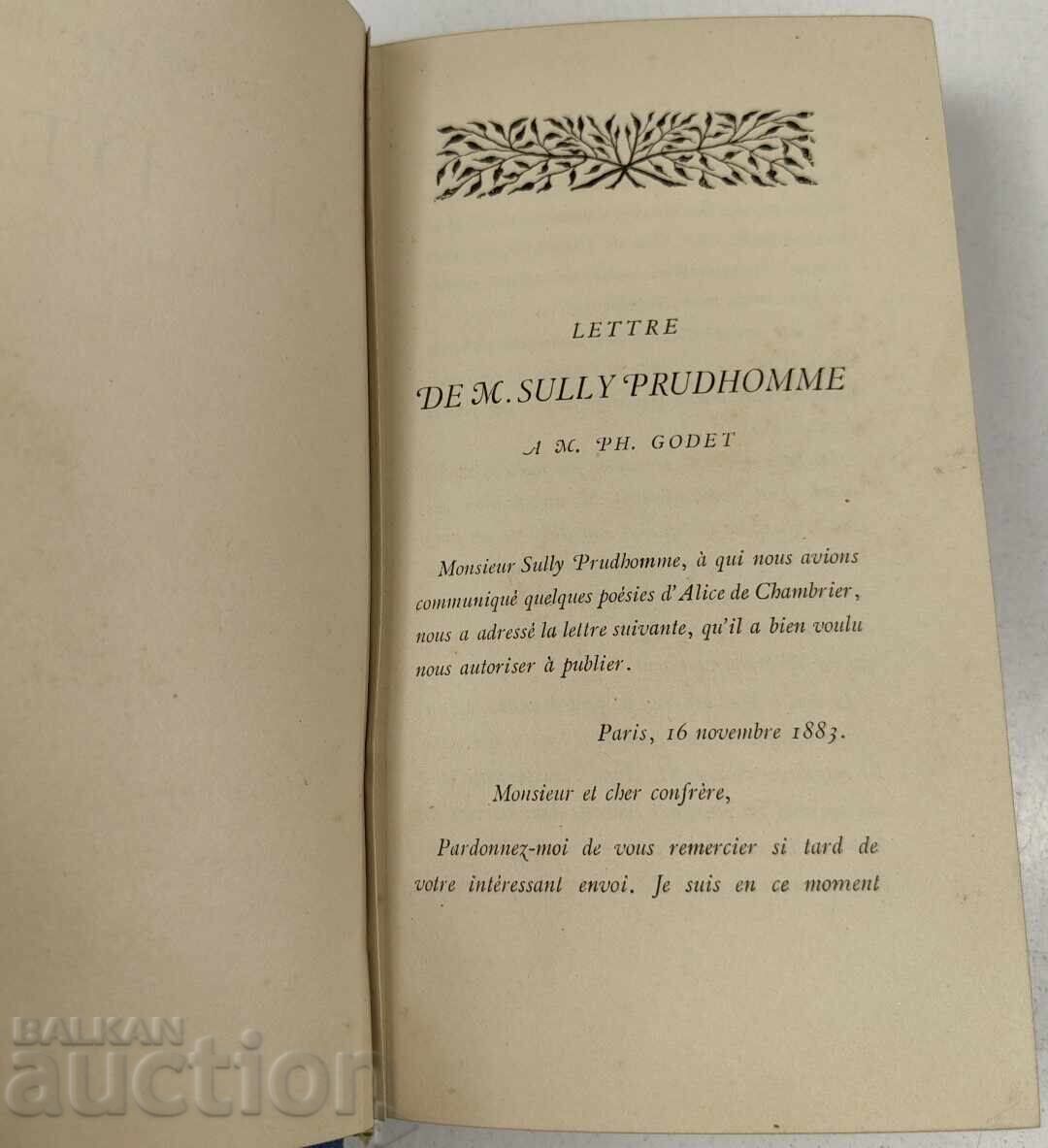 1891 AU DELA: POESIES ALICE DE CHAMBRIER LIMBA FRANCEZĂ - 6