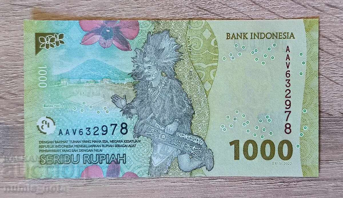 Indonezia 1000 rupii 2022 UNC cu preț € 1.00 | 1.96 BGN