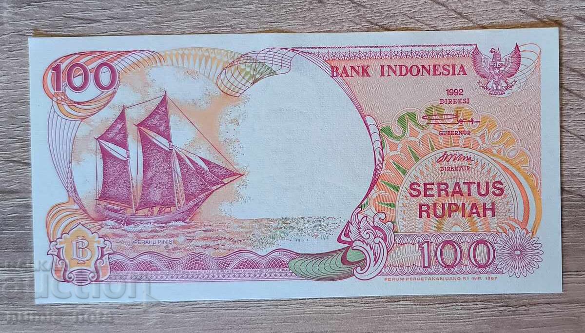 Indonezia 100 de rupii 1992 UNC cu preț € 1.00 | 1.96 BGN