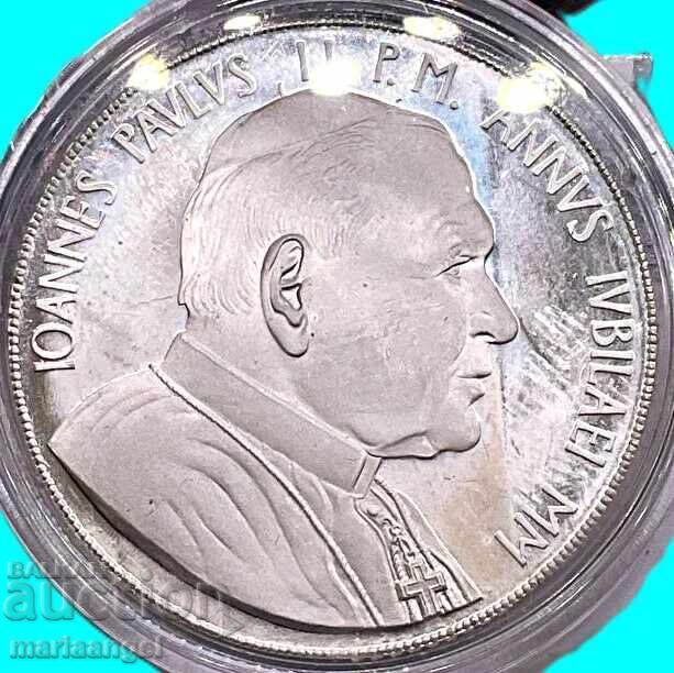 10000 Λιρέτες 2000 Βατικανό PROOF UNC κάψουλα ασήμι - 6