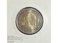 Austria UNC Monedă Euro 2 Euro 2002 Bimetal Euro Austria