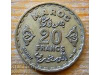 20 francs 1952 - Morocco (Mohammed V)