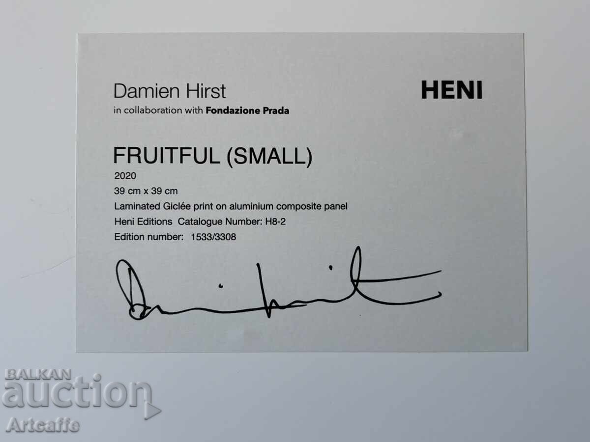 Delivery of Damien Hirst Fruitful Small collaboration, limited print