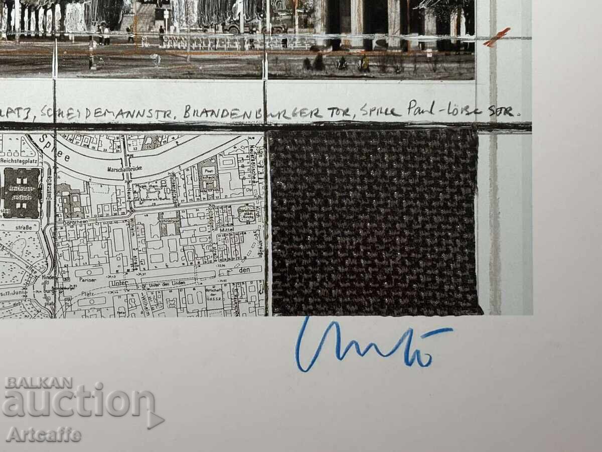 Delivery of Christo-Christo Javacheff Christo-Wrapped Reichstag, signed
